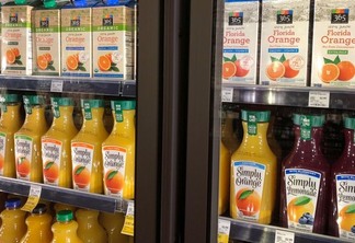 Suco de laranja em supermercado - Reuters