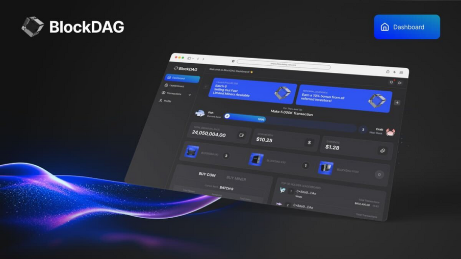 BlockDAG supera Arbitrum e Polygon com pré-venda recorde de $28M e painel avançado